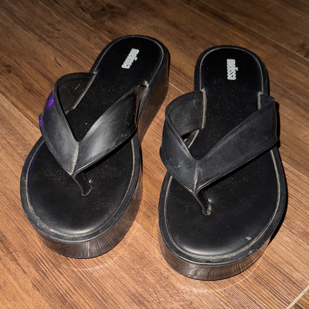 Melissa Black Platform Sandals